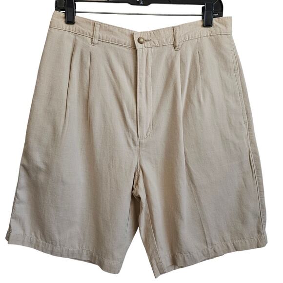 NWT Men's Geoffrey Beene Cream Riviera Shorts Size 22W 9L - Picture 1 of 4